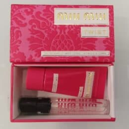 MIU MIU TWIST EDP VIAL 1.2ML & BODY LOTION 3ML IN BOX