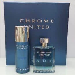 AZZARO CHROME UNITED EDT (M) GIFT SET 100ML