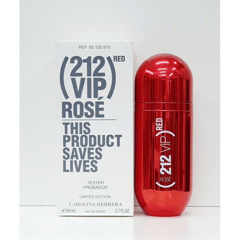 carolina herrera 212 vip rose red limited edition edp (w) tester 80ml