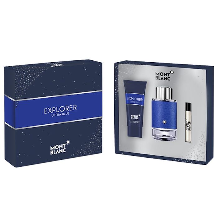 mont blanc explorer ultra blue edp (m) gift set 100ml