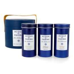 acqua di parma blu mediterraneo the soap harvest set powder soap 3 x 70 g new min