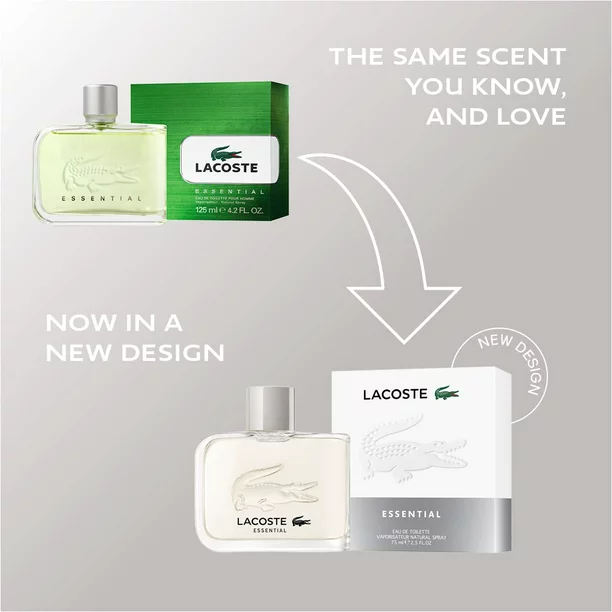 lacoste essential edt pour homme (m) 125ml newly packaging