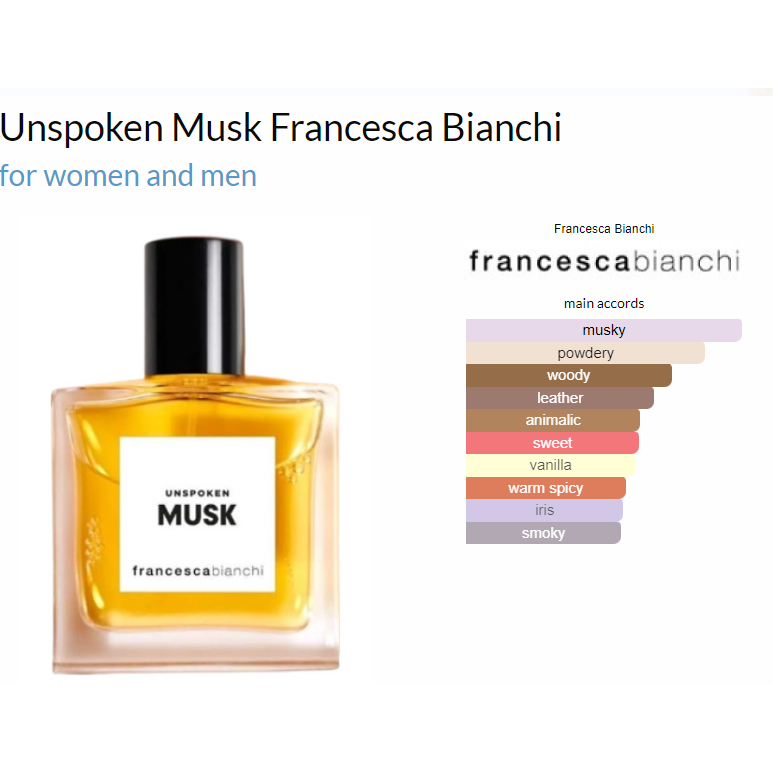 FRANCESCA BIANCHI UNSPOKEN MUSK EXTRAIT DE PARFUM (U) 100ML - Image 2