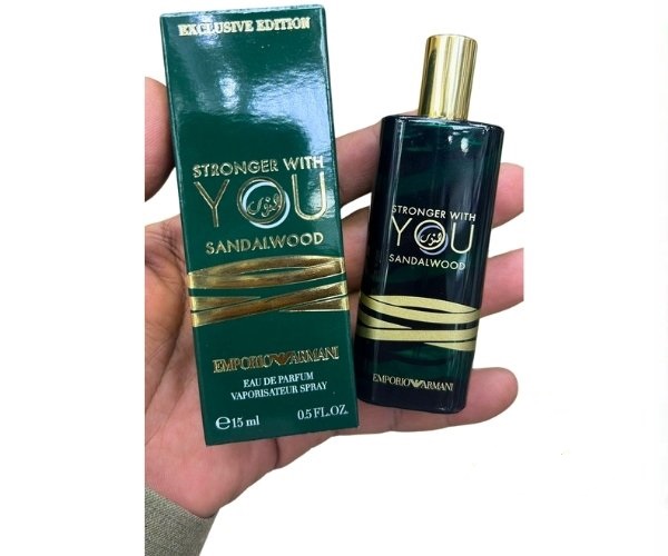 EMPORIO ARMANI STRONGER WITH YOU SANDALWOOD EDP (U) TRAVEL SPRAY 15ML - Image 2